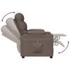 vidaXL Fauteuil inclinable &eacute;lectrique Taupe Tissu