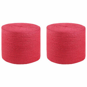 vidaXL 2 pc 2 mm Rouge Jute 100% Tossa
