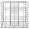 vidaXL Lit sur&eacute;lev&eacute; gabion Argent&eacute; 60 x 60 x 55 cm Acier galvanis&eacute;