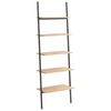vidaXL &Eacute;tag&egrave;re inclin&eacute;e &agrave; 5 niveaux Marron clair et noir 64x34x185,5cm