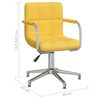 vidaXL Chaise pivotante de bureau Jaune moutarde Tissu