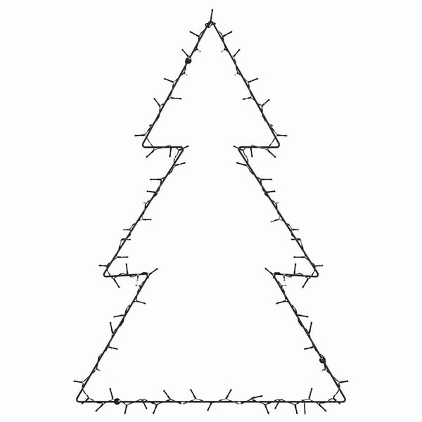 vidaXL Lumi&egrave;res de No&euml;l silhouette d'arbre de No&euml;l 115 LED blanc chaud