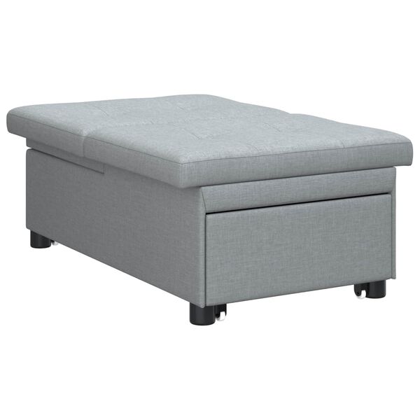 vidaXL Canap&eacute;-lit escamotable Gris clair 194 x 50 x 82 cm Contreplaqu&eacute;