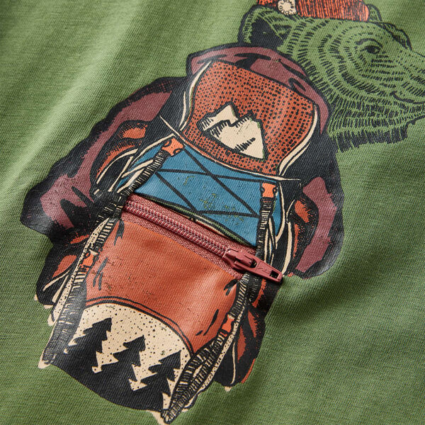 T-shirt enfants &agrave; manches longues kaki clair 104