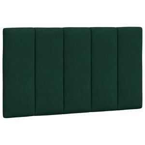 vidaXL Coussin de t&ecirc;te de lit Hanko vert fonc&eacute; 80 cm velours