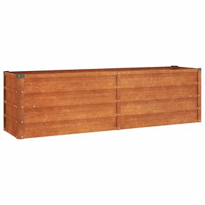 vidaXL Lit sur&eacute;lev&eacute; de jardin rouill&eacute; 160x40x45 cm acier corten