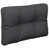 vidaXL Coussins de palette lot de 2 noir tissu
