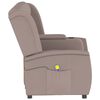 vidaXL Fauteuil de massage inclinable porte-gobelet 4 places taupe