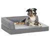 vidaXL Matelas de lit ergonomique de chien 60x42 cm Polaire aspect lin
