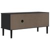 vidaXL Meuble TV SENJA aspect rotin noir 106x40x49cm bois massif pin