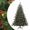 vidaXL Sapin de No&euml;l artificiel Vert 210 cm PVC, m&eacute;tal et plastique