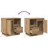 vidaXL Cabinet de chevet 2 pcs Ch&ecirc;ne artisanal 50 x 34,5 x 50 cm.