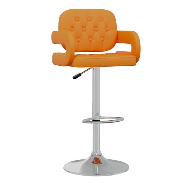 vidaXL Tabouret de bar Orange Similicuir