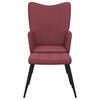 vidaXL Chaise de relaxation avec tabouret Rouge bordeaux Tissu
