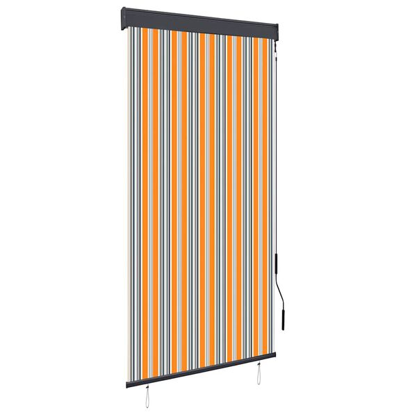 vidaXL Store roulant d'ext&eacute;rieur 100x250 cm Jaune et bleu