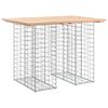 vidaXL Table de jardin Gabion Design 100x70x72 cm Bois massif Pin
