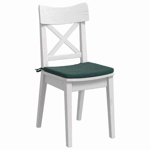 vidaXL Coussins de si&egrave;ge 4 pcs Vert fonc&eacute; 40 x 40 x 3 cm Velours