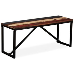 vidaXL Banc 110 x 35 x 45 cm Bois de r&eacute;cup&eacute;ration massif