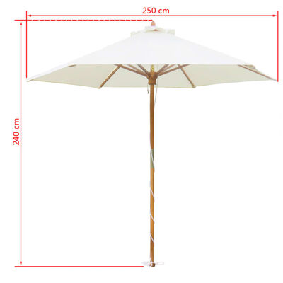 vidaXL Meuble de jardin 10 pcs avec parasol Bois d'acacia solide