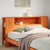 vidaXL T&ecirc;te de lit avec rangement cire marron 140cm bois massif de pin