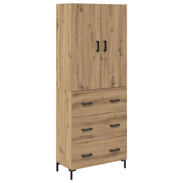 vidaXL Haut Armoire Montage mural Ch&ecirc;ne artisanal 69,5 x 34 x 180 cm