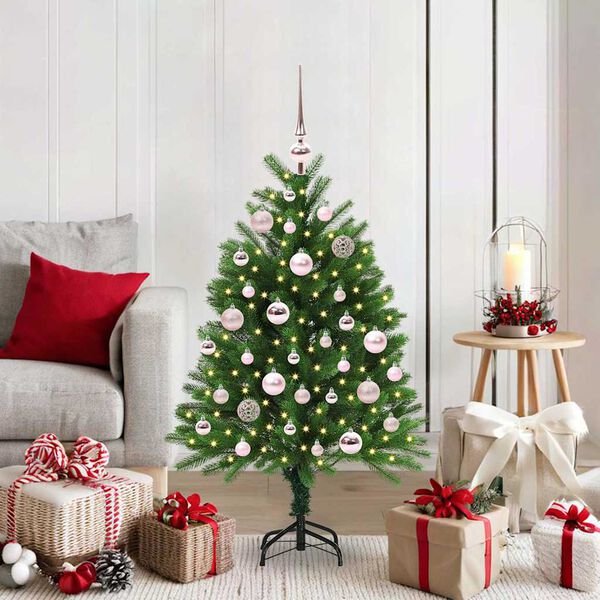 vidaXL Sapin de No&euml;l avec 150 LED avec support Vert 120 cm PE