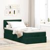 vidaXL Cadre de lit ottoman avec matelas vert fonc&eacute; 100x200 cm velours