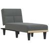 vidaXL Chaise longue gris foncé tissu