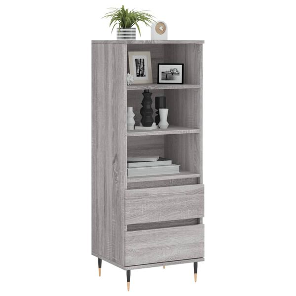 vidaXL Buffet haut Sonoma gris 40x36x110 cm Bois d'ingénierie