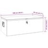 vidaXL Boîte de rangement Argenté 100x55x37 cm Aluminium