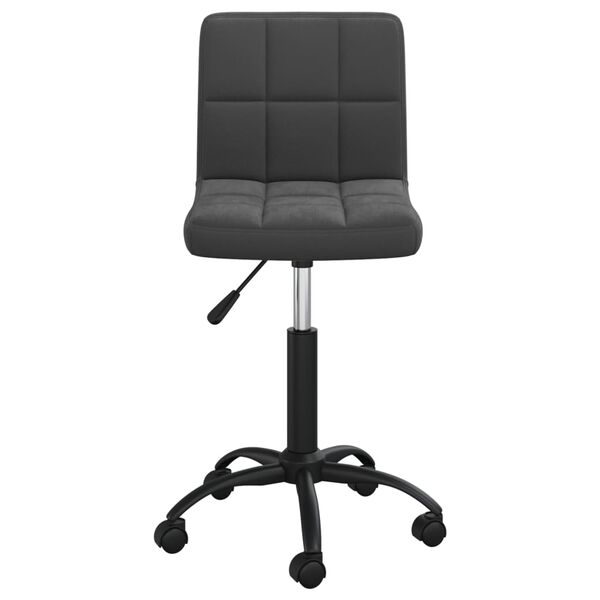 vidaXL Chaise pivotante de bureau Noir Velours