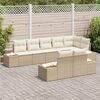 vidaXL Ensemble de canap&eacute; de jardin 8 pcs Beige et cr&egrave;me Polyrotin