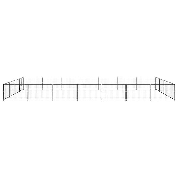 vidaXL Chenil Noir 28 m&sup2; Acier