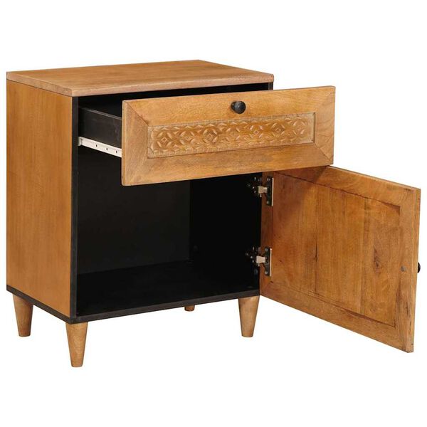 vidaXL Cabinet de chevet avec tiroir Marron Clair 50 x 33 x 60 cm
