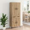 vidaXL Haut Armoire Montage mural Ch&ecirc;ne artisanal 69,5 x 34 x 180 cm