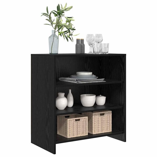 vidaXL Buffet Noir 70 x 41 x 75 cm Bois d'ing&eacute;nierie
