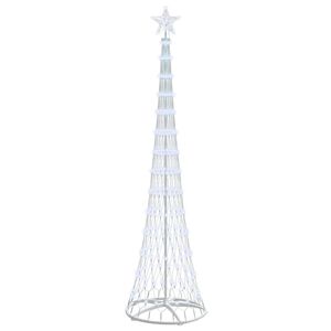 vidaXL Arbre de Noël LED Blanc froid 70 x 70 x 250 cm Métal