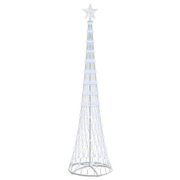 vidaXL Arbre de Noël LED Blanc froid 70 x 70 x 250 cm Métal