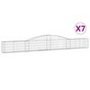 vidaXL Paniers &agrave; gabions arqu&eacute;s 7 pcs 400x30x40/60 cm Fer galvanis&eacute;