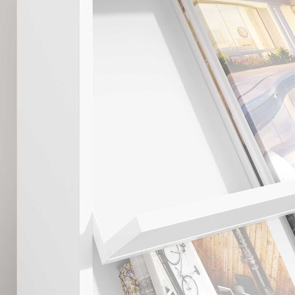 vidaXL &Eacute;tag&egrave;re &agrave; magazines Blanc 70 x 41 x 156 cm Bois d'ing&eacute;nierie