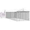 vidaXL Chenil d'ext&eacute;rieur pour chiens avec toit argent&eacute; 3x9x2,5 m