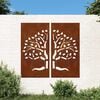 vidaXL D&eacute;corations murales jardin 2 pcs 105x55 cm design d'arbre