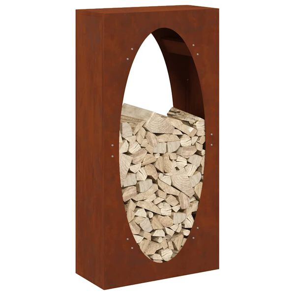 VidaXL &Eacute;tag&egrave;re &agrave; bois 50x23x100 cm acier r&eacute;sistant aux intemp&eacute;ries