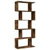 vidaXL &Eacute;tag&egrave;re s&eacute;paratrice de pi&egrave;ce &agrave; 5 niveaux ch&ecirc;ne fum&eacute; 70x24x161cm
