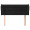 vidaXL Tête de lit avec oreilles Noir 93x23x78/88 cm Velours