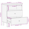 vidaXL Table de chevet 50x33x60 cm bois d'acacia solide