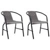 vidaXL Chaises de jardin lot de 2 Plastique Rotin et acier 110 kg