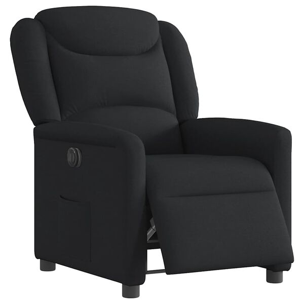 vidaXL Fauteuil inclinable &eacute;lectrique Noir Tissu