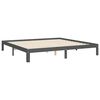 vidaXL Cadre de lit sans matelas gris 200x200 cm bois massif de pin