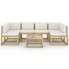 vidaXL Salon de jardin 7 pcs avec coussins bois de pin impr&eacute;gn&eacute;